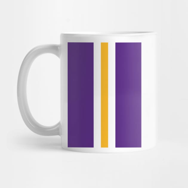 Copy of Retro American Basketball Stripes LA, Purple, White, Yellow by Culture-Factory